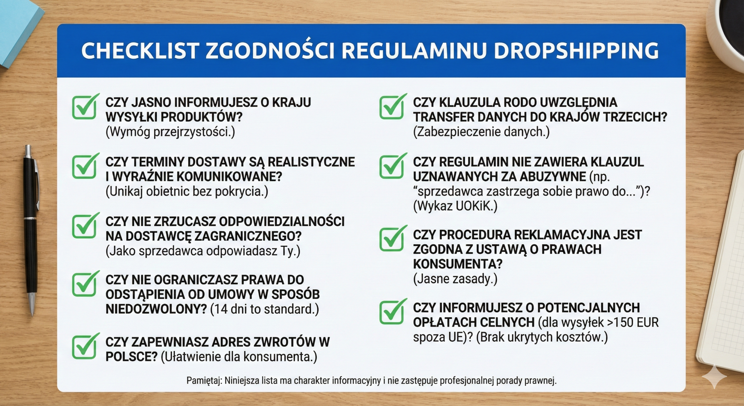 dropshipping regulamin